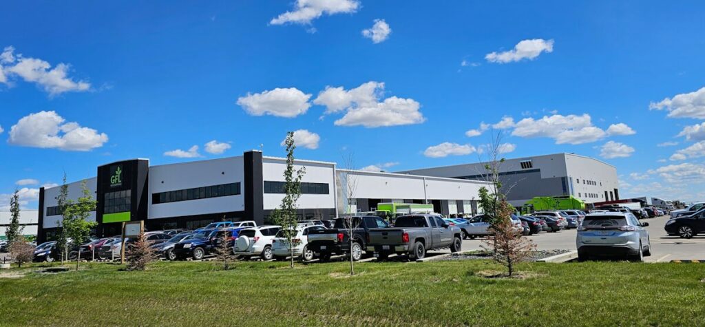 large steel frame building construction