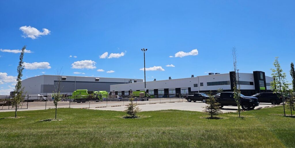 large steel frame building construction